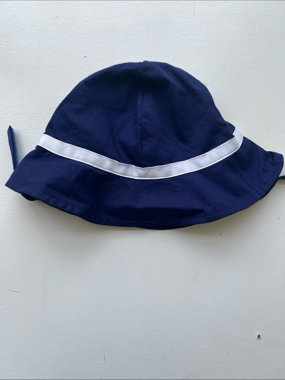 Janie and Jack Navy Hat with White Label Detail - Picture 3 of 5